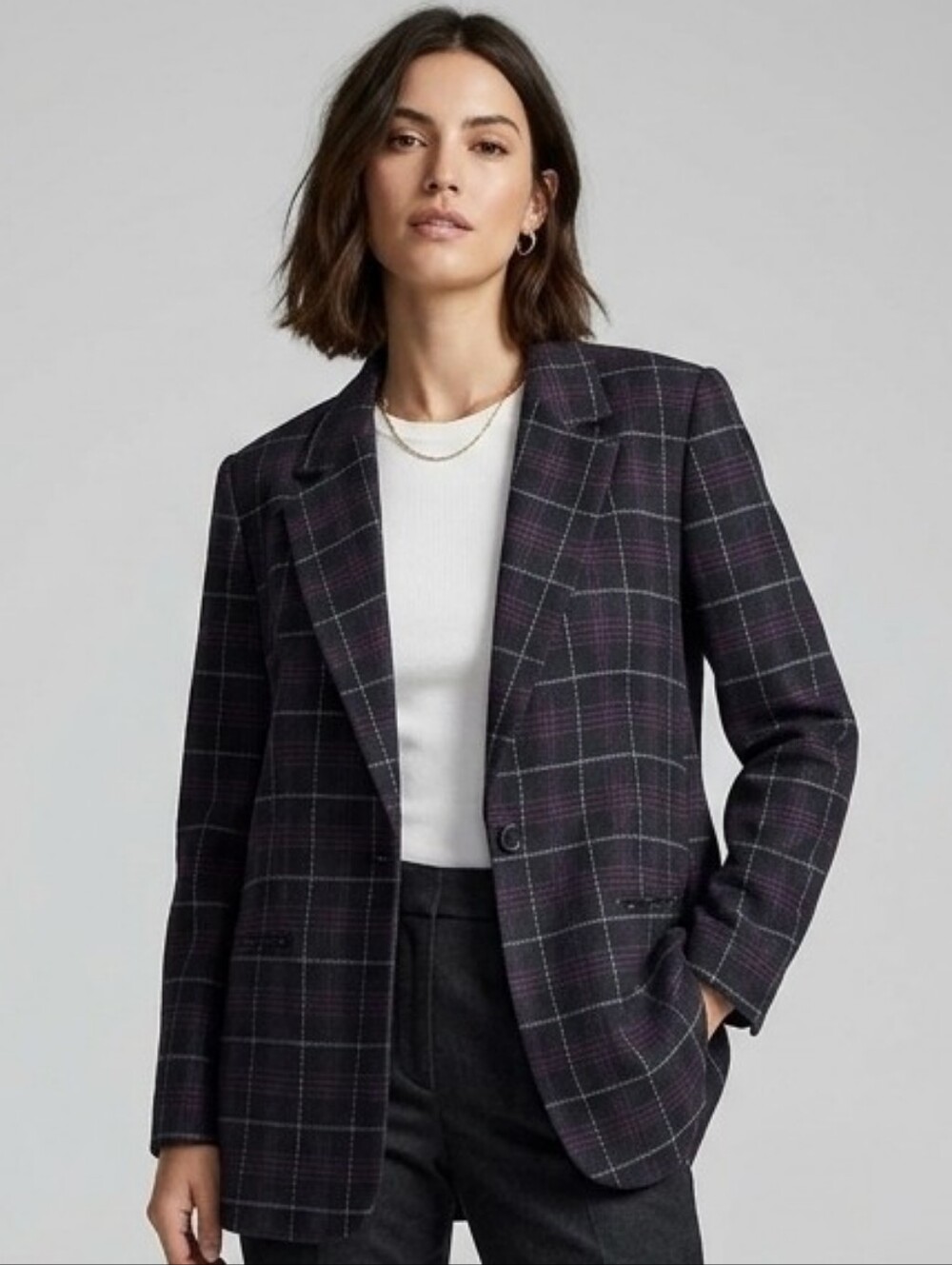 SAG HARBOR Wool Blazer Oversized 16
